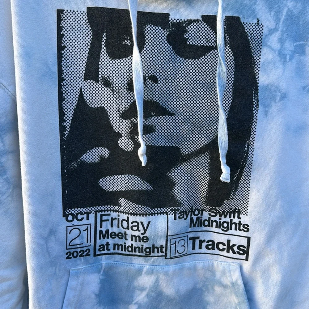 Taylor Swift official hoodie sweatshirt Midnights  tie dye style - Picture 3 of 5